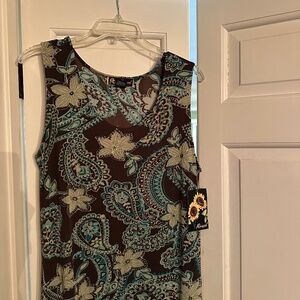 Mirasol || Sleeveless Maxi Paisley Dress || NWT || Size L